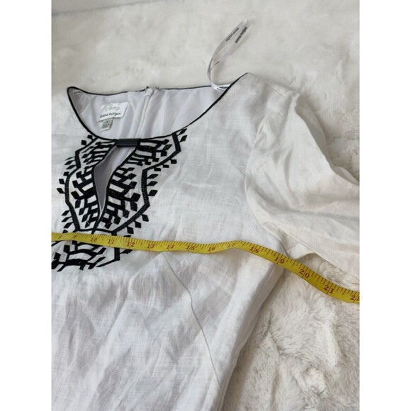 NEW SHELL LINEN DONNA MORGAN Women's Sheath Dress with Embroidery - Picture 14 of 16